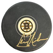 Chris Nilan Autographed Boston Bruins Hockey Puck NHL