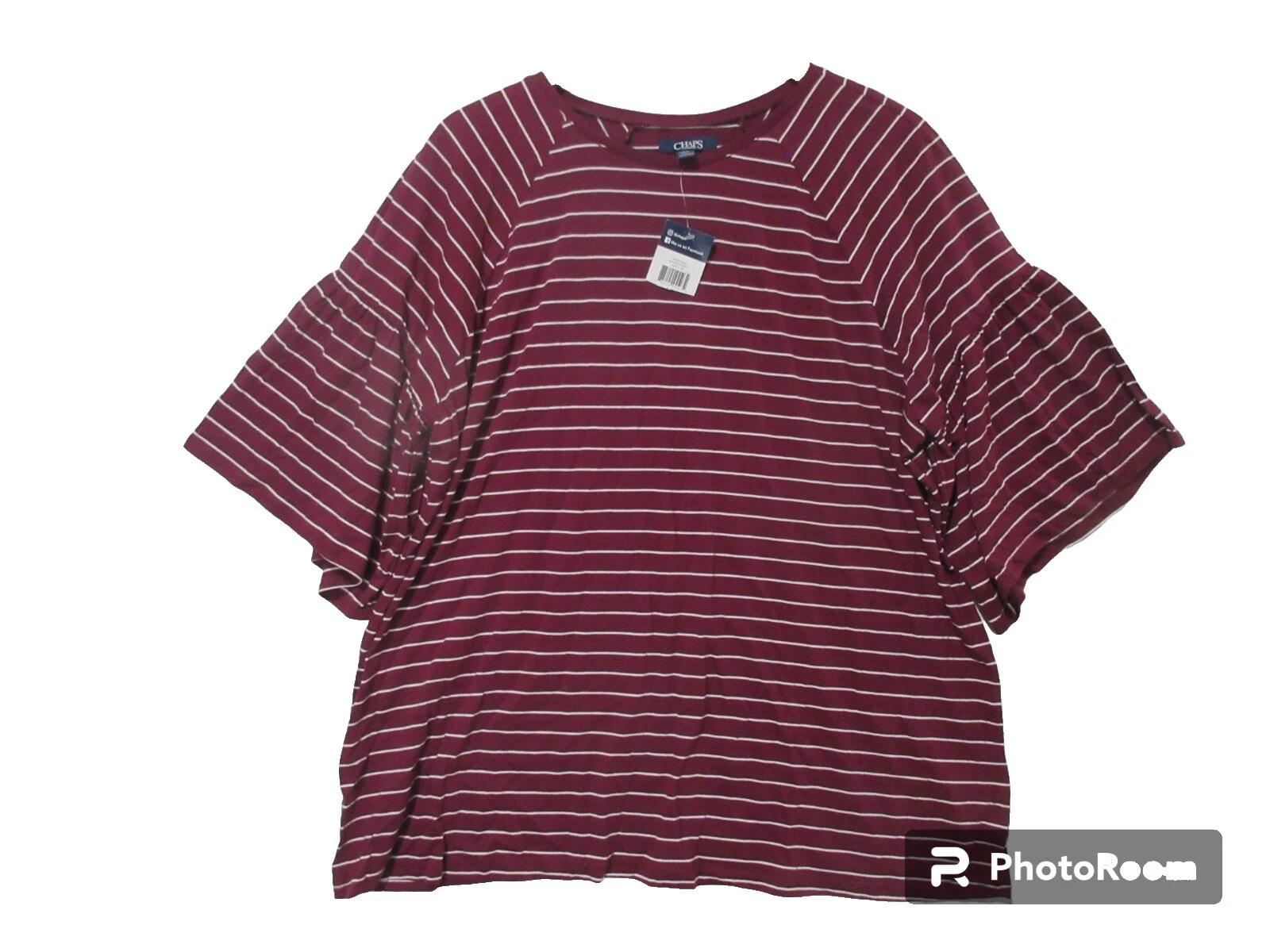 Chaps Striped Tops for Women