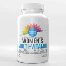 Portions Master Mujeres Multivitamínico Energía Diaria Apoyo Hueso Inmune 90 Cápsulas