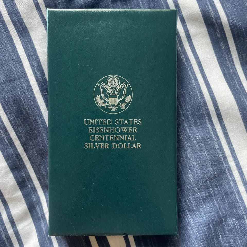 United States Mint 1990 Eisenhower Centennial Silver Dollar - With COA - Image 3 of 4