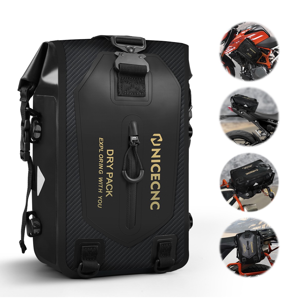 Motorcycle Crash Bar Bag Waterproof Frame Side Repair Tool
