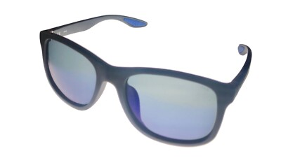 Fila Mens Matte Black Plastic Sunglass Blue Flash Lens  display picture 3