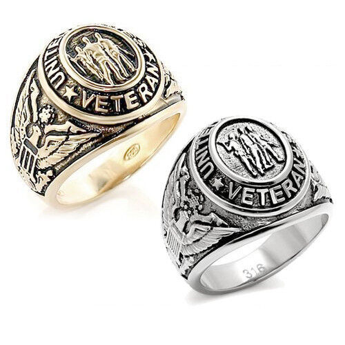 USA War WW2 Iraq Gulf Korean Vietnam Veteran Rings - Silver USA War WW2 Iraq Gulf Korean Vietnam Veteran Rings - Silver