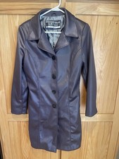 Rampage Outerwear Faux Leather Button Up Jacket Women’s Sz Sm Vintage