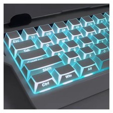 XVX White Prism Shine Through PBT Keycap Side Printed Translucent MX Switch