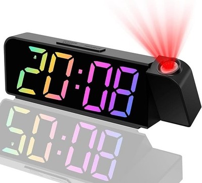 AONAT Projektionswecker, Projektionswecker Digitaluhr mit 180° Pro
