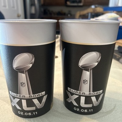 Super Bowl XLV 02/06/11 Plastic Drinking Cups Hallmark Cards  Dynamic Drinkware