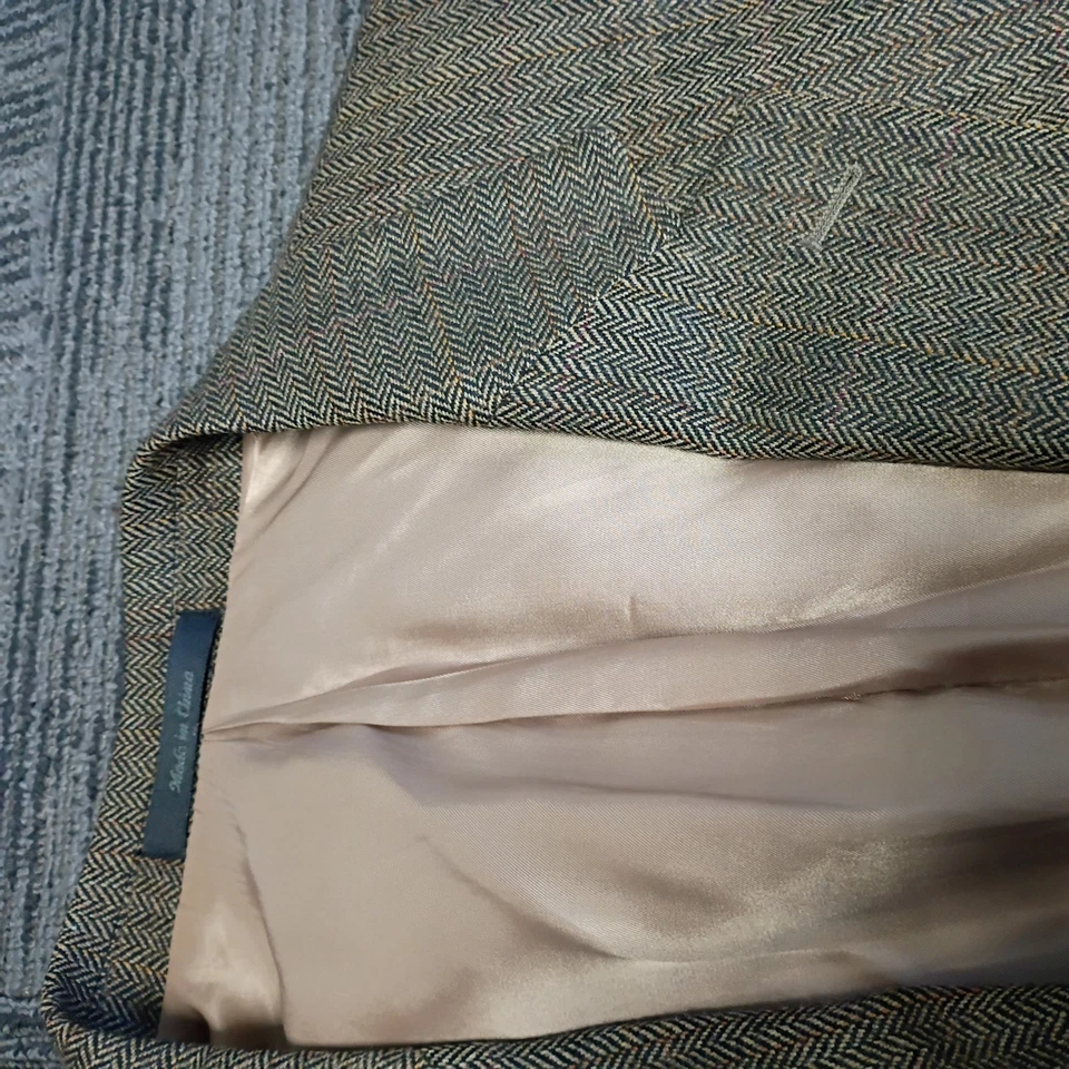 Винтажный Ralph Lauren Blazer мужской 48L коричневый 100% ягнят шерсти елочка 90-х блейзер - Изображение 2 из 4