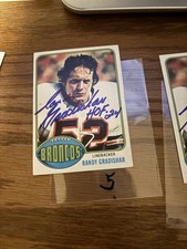 Denver Broncos Randy Gradishar Signed 1976 Topps Rookie Card. rookie card picture