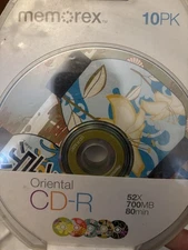 Memorex CD-R 52x 700mb 80 Min Sealed 10 Pack Oriental