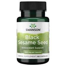 Swanson Full Spectrum Black Sesame Seed 500 mg 60 Capsules
