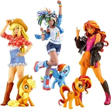 23CM My Little Pony Bishoujo Statue Princess Luna Fluttershy Anime