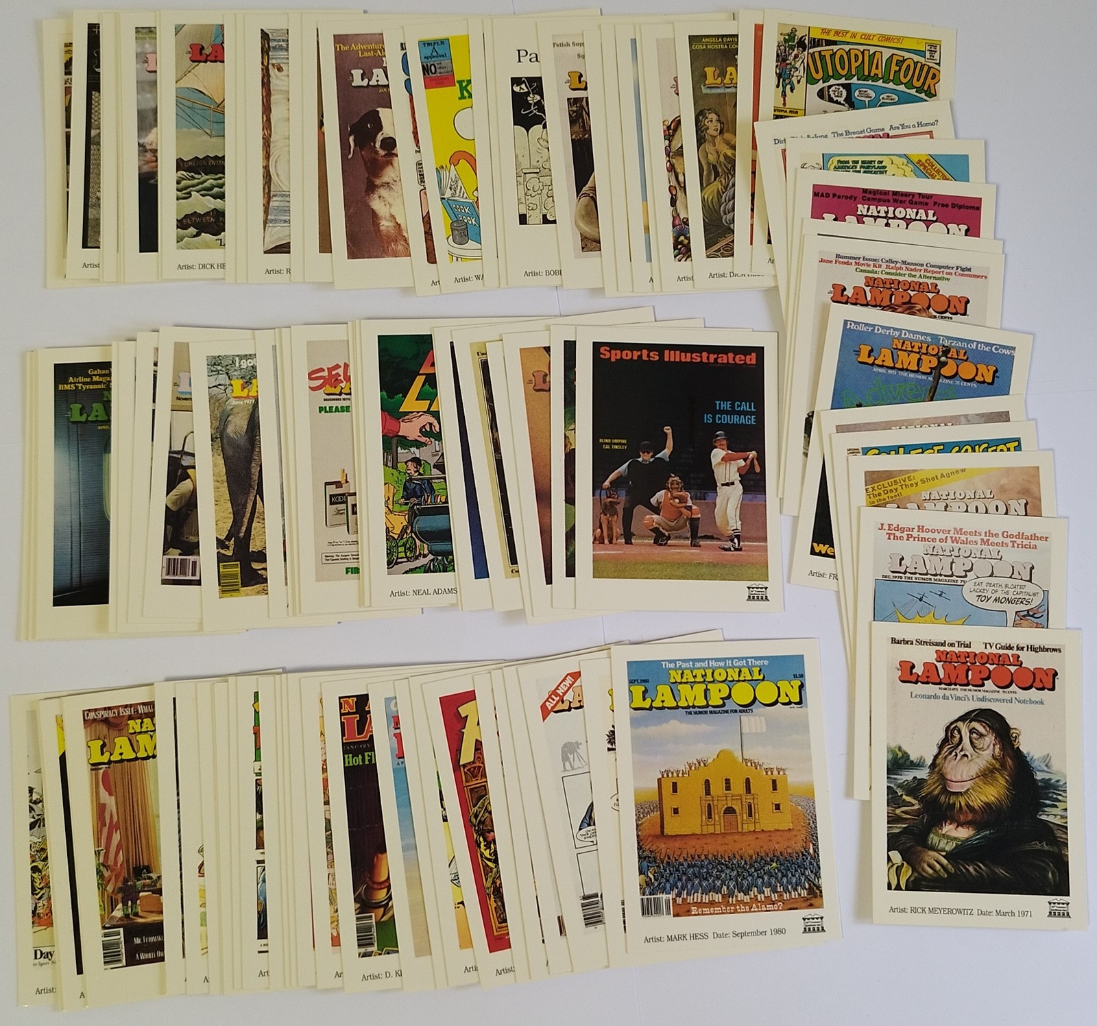 National Lampoon 1993 Incomplete Set -4 Cards 21th Century Archives