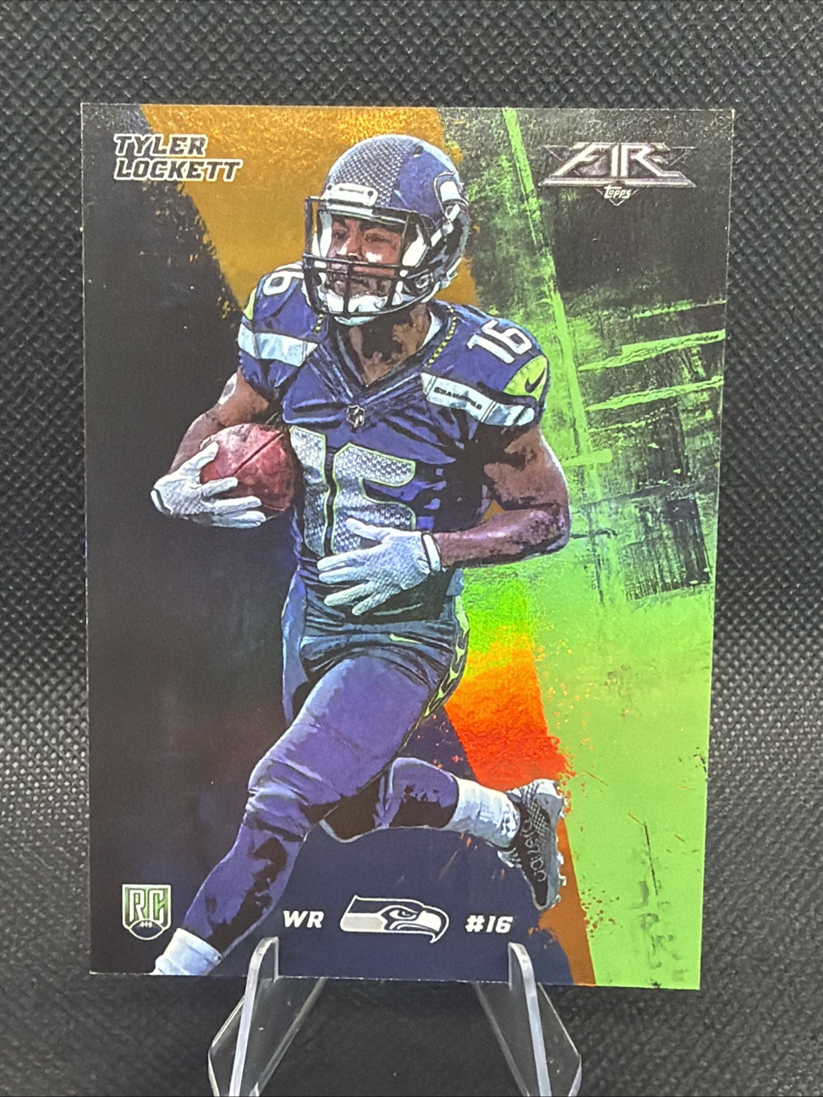 Tyler Lockett Topps Fire Rookies #22 Orange