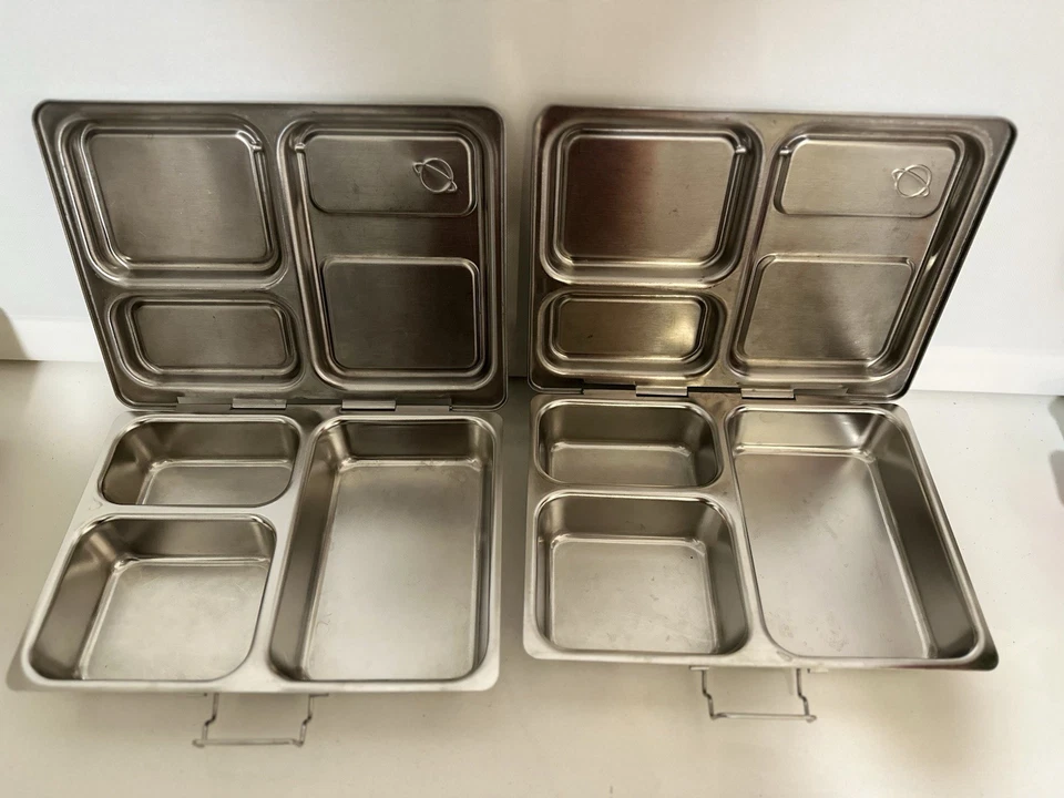 Qty 2 PlanetBox Launch 不锈钢 3 隔层深便当午餐盒 — 第 3/3 张图片