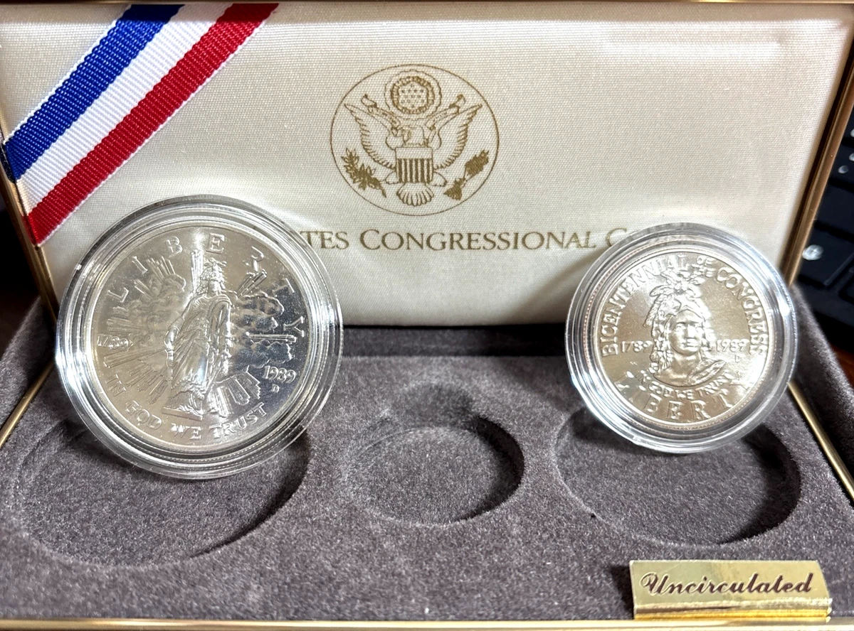 s*n様 1989 米国記念 2枚セット Uncirculated U.S. Mint 1989 US Commemorative Coins for sale | eBay
