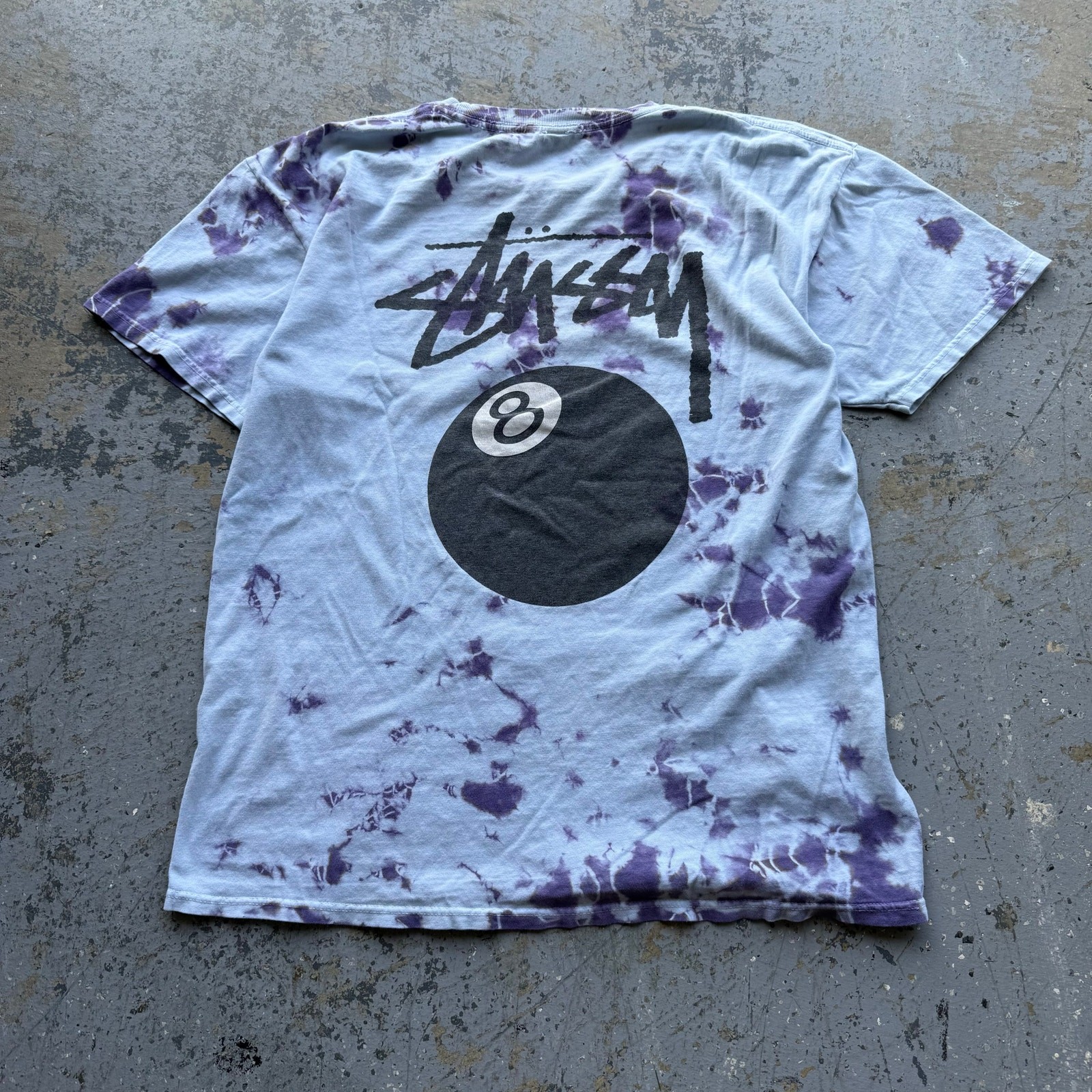 Stussy 8 Ball Tie Dye Tee in Large Loose Fit Streetwear