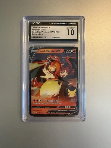 Lance's Charizard V SWSH133 - Black Star Promo Celebrations CGC 10 GEM MINT
