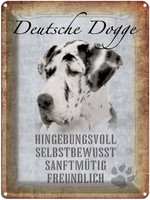 Blechschild 40X30 Cm Deutsche Dogge Hund Deko Geschenk Metall Schild
