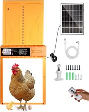 Large Size Automatic Chicken Coop Door Solar - Powered Auto Chicken Door Opener,