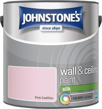 Johnstone's Wall & Ceiling Paint Silk Emulsion Smooth Finish Tin 2.5L All Colors
