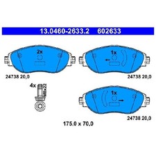 Satz Bremsbeläge Bremsklötze vorne für VW Arteon 3H7 3H9 Golf 8 CD1 CG5 | 240