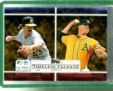 A's 2012 Topps Timeless Talents TT-21 Dennis Eckersley & Andrew Bailey Athletics