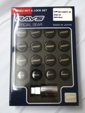 Rays 19hex Lock Nut Set 5h M14xp1.5 Black 33mm Made In Japan 164key Genuine