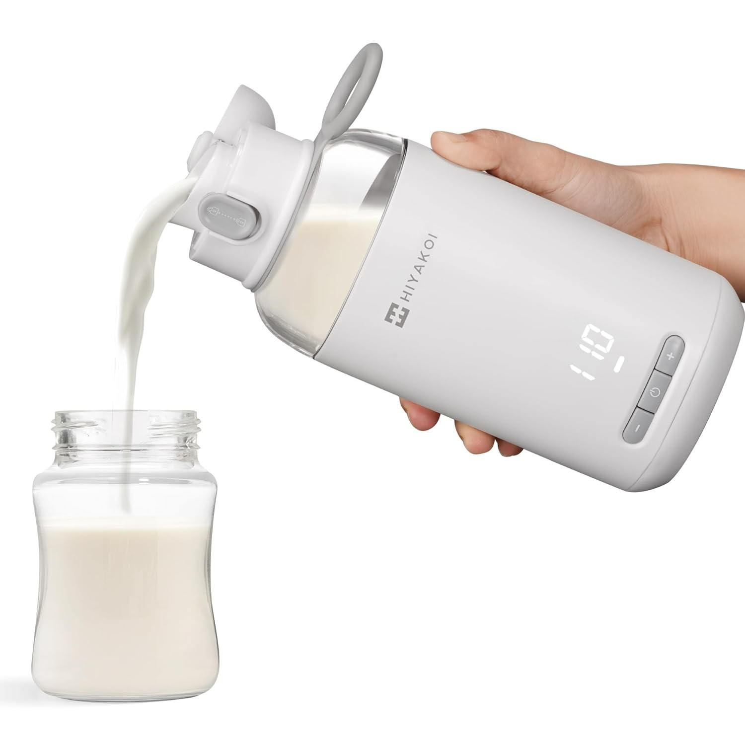 Portable Water and Milk Warmer, HIYAKOI Bottle Warmer On The Go Fast Heating for