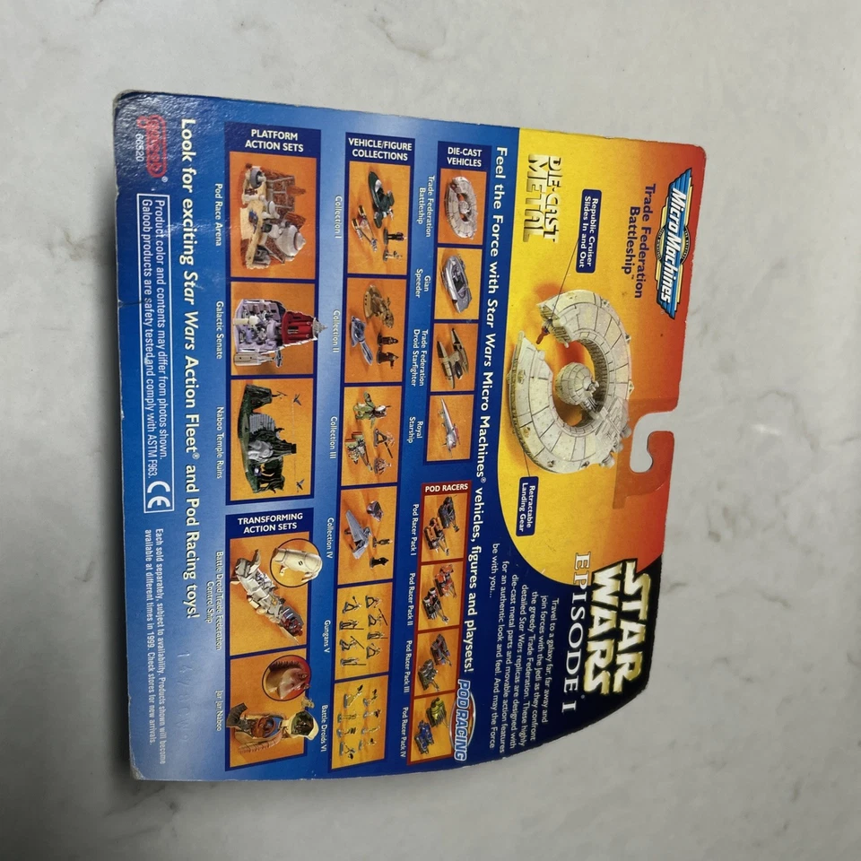 Micro máquinas de metal fundido a presión Star Wars Episodio I acorazado Federación de Comercio Foto 2 de 2