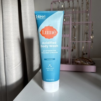 LUME Acidified Body Wash FULL 8.5 OZ  SIZE Unscented Cleanse Control Odor Sealed