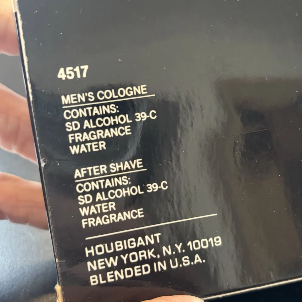 Juego de regalo vintage Monsieur Houbigant para hombre Musk colonia y después del afeitado NUEVO stock antiguo Foto 4 de 4
