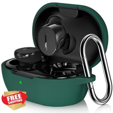 LDSXAY Bose QC Earbuds II Case Cover Silicone Shockproof Dark Green