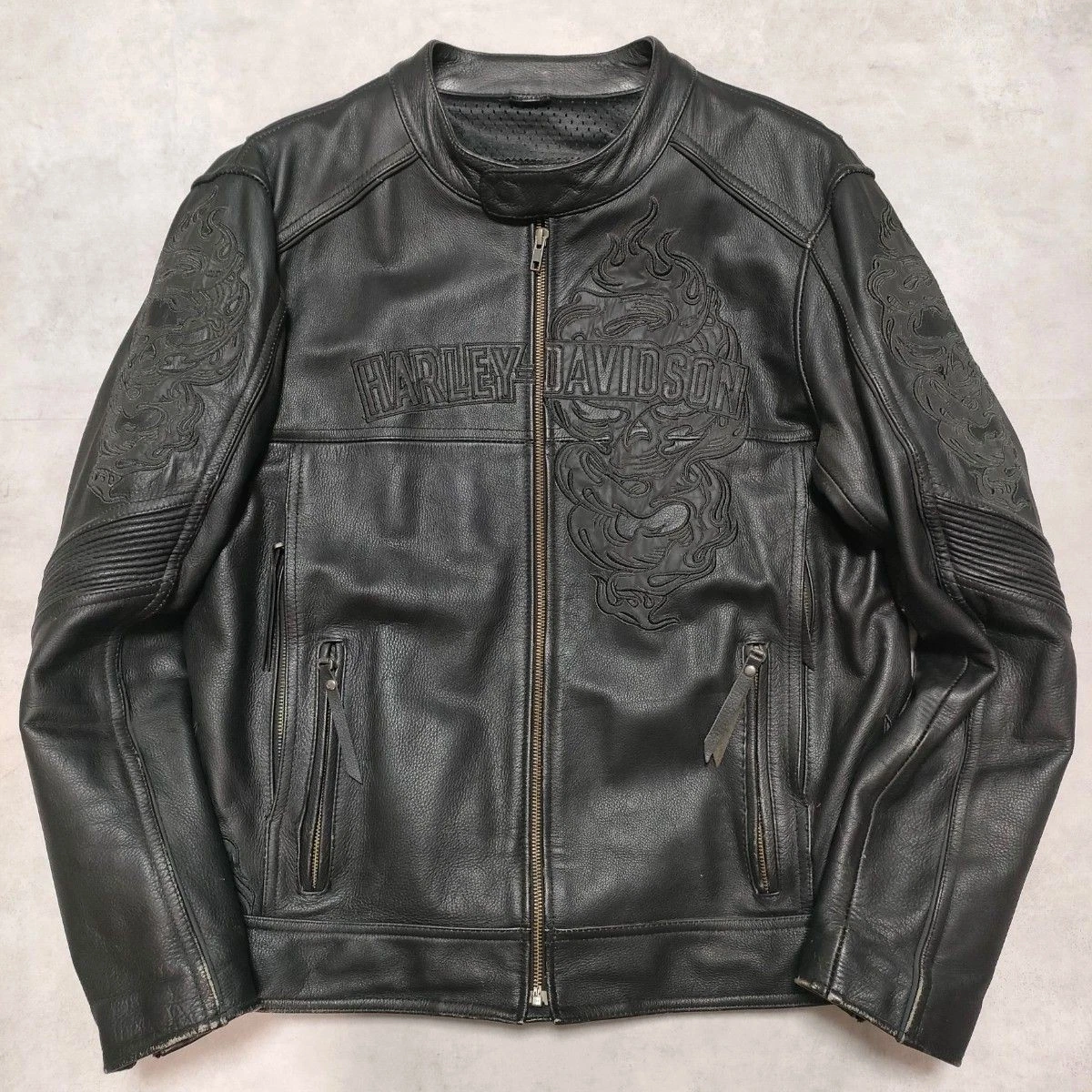 Harley Davidson Leather Jacket Flames for sale | eBay