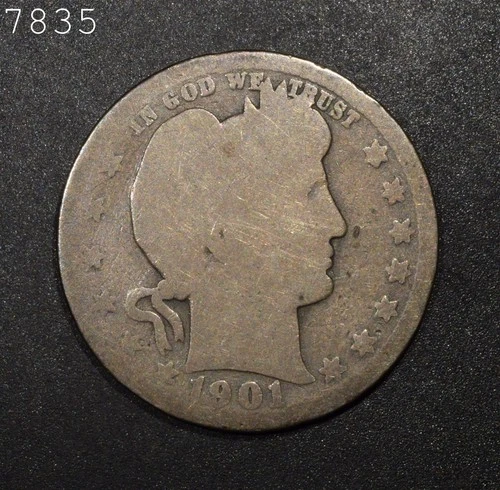 1901-O Barber Quarter *Free S/H After 1st Item*