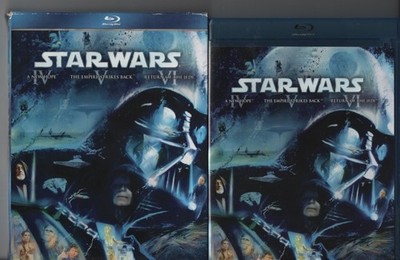 Star Wars: The Original Trilogy IV-V-VI (Blu-ray 2011, 3-Disc Set) FREE SHIPPING
