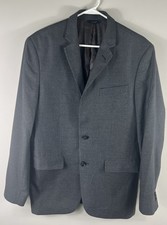 Banana Republic Blazer Sports Coat Men  s Size 40R Gray 2-Buttons Polyester