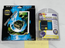 Nyko Nintendo GameCube 64MB Memory Card  Gamer Graffix Skull - NEW SEALED LOT 