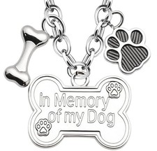 In Memory of Dog Necklace Cute Dog Memorial Remembrance Sympathy Gift Pet Lover