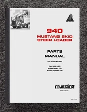 940 Skid Steer Loader Service Parts Manual Fits Owatonna/Mustang 940  #000-34884