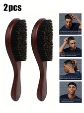 Vintage Textured Wooden Hair Brush – Anti-Static Smooth Hair Comb