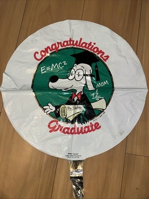 Vintage 1986 Mr. PEABODY Mylar balloon 10 Available NOS Congratulations Graduate
