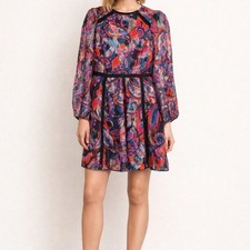 Vince Camuto Metallic Chiffon Size 8 Fit & Flare Dress MSRP  $168