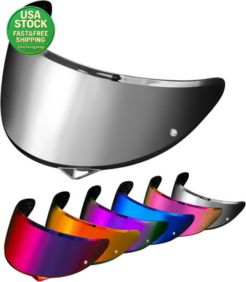 HJ-34P Visor Tinted Face Shield for C10 Helmet Deep Silver-Mirrored Durable PC