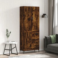 RäUchereiche Highboard Breite 69,5 Cm Tiefe 34 Cm HöHe 180 Cm Holzwerkstoff