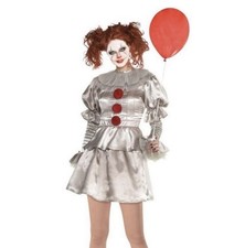 IT Chapter 2 Pennywise Costume Halloween Cosplay Small Mini Dress Tunic Clown