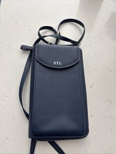 STL Navy Blue Crossbody Clutch Wallet