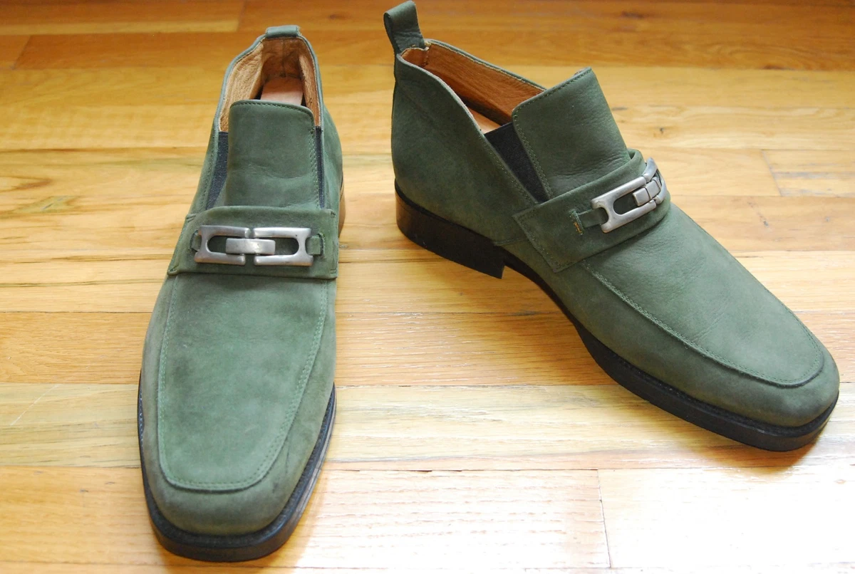 Oxford Suede Green Dress Shoes for Men for sale | eBay display picture 1