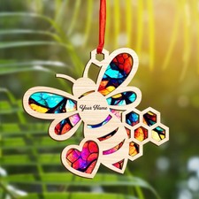 Personalized Beekeeper Christmas Ornament 2025, Honey Bee Hive Ornaments, Beekee