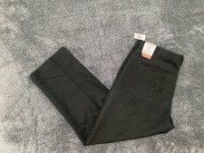 VAN HEUSEN Premium No Iron Traveler Pants Ash Black Classic Fit Men Size 40x30